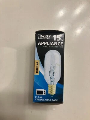 10pcs Feit Electric -15-Watt Tubular Clear Light Bulb. 130V MODEL#15T7C-130 - Image 1 of 3