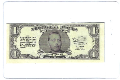 1962 Topps Football Bucks BART STARR #2 Green Bay Packers HOF - Image 1 of 2
