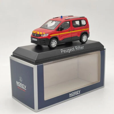 Norev 1/43 Peugeot Rifter 2019 Pompiers Red Diecast Models Car Christmas Gift - Image 1 of 4