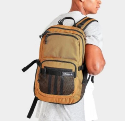 Mochila esportiva Adidas Originals Energy Mesa marrom para laptop escolar - Nova em folha - Imagem 1 de 4