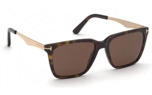NWT TOM FORD Garrett FT0862 52E  DARK Havana Brown 54MM Sunglasses TF 862 - Picture 1 of 3
