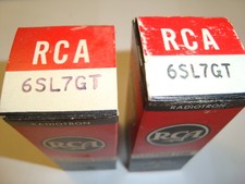 One Brand New 6SL7GT Round Black Plate Tube by RCA