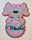 Baby Girl 10 Months Tag. Scrapbook, Card making Paper Piecing