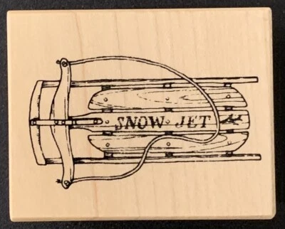 Inkadinkado Vintage Winter Snow Jet Rubber Stamp - Image 1 of 3
