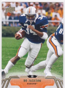 Tarjeta de fútbol americano universitario Bo Jackson AUBURN TIGERS NCAA #34 COMO NUEVA mazo superior - Imagen 1 de 2