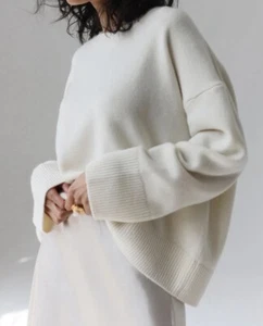 Commense Candyfloss Oversized Pullover Pulli Elfenbein Weiß Gr. M - Bild 1 von 11