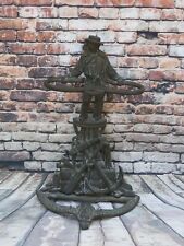 Antique 19th C Umbrella Stand Jack Tar Nautical Theme Cast Iron Sailor Figure 