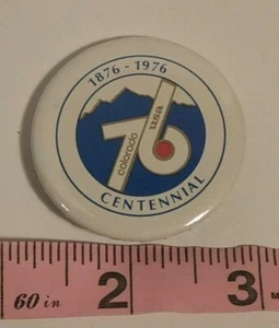 Botón Retrocededor de Colección Raro Difícil Colorado EE. UU. Centenario 1876-1976 '76 - Imagen 1 de 1