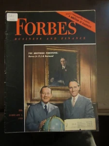Forbes Business Magazine February 1958 The Brothers Firestone Harvey Raymond 67 - Picture 1 of 1