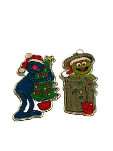 Kurt S Adler Christmas Muppets Grover & Oscar Acrylic Plastic Ornaments - Picture 1 of 3