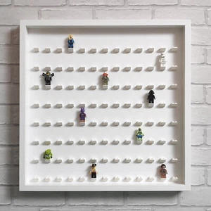 Estuche de exhibición grande para minifiguras Lego - marco contiene 104 figuras - blanco - Imagen 1 de 35