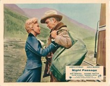 NIGHT PASSAGE ORIGINAL LOBBY CARD JAMES STEWART DIANNE FOSTER