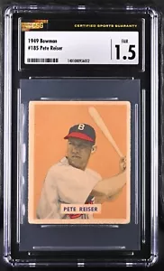 1949 Bowman #185 Pete Reiser Boston Braves - Ciao # - CSG 1.5 Fiera - Foto 1 di 2