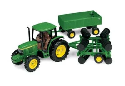 Vagón barcaza tractor TBE15489 John Deere ERTL 1/32 6410 con disco Foto 1 de 3