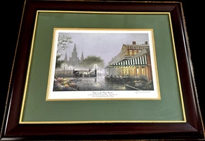 James Hussey "Cafe In The View" 1994 Framed Art Work - Picture 1 of 4