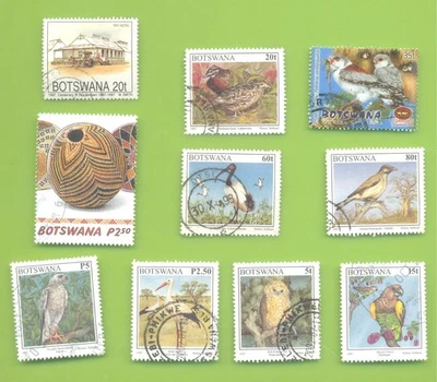 BOTSWANA.10 USED STAMPS - image 1 of 2