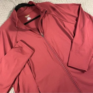 Tek Gear Women’s Plus 3X Wicking Activewear Jacket Burgundy NWT - Picture 1 of 9