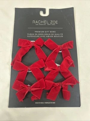 Rachel Zoe Premium Red Velvet Gift Bows (Set Of 6) NEW - Image 1 of 3