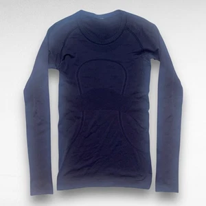 Camisa Lululemon Swiftly Tech Manga Larga Crew Púrpura/Azul Marino Para Mujer Talla 4 - Imagen 1 de 10