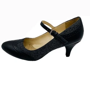 Zapatos de tacón Naturalizer Mary Janes negros de imitación de cuero y lana con punta de ala para mujer 6,5 M - Imagen 1 de 10