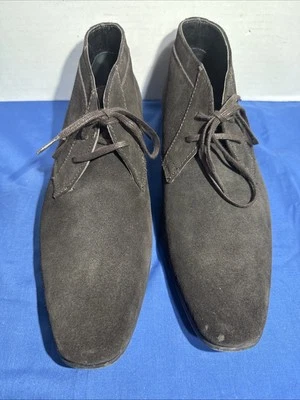 Calvin Klein Ballard Chukka Boots Mens Size 9 Brown Suede Lace Up Ankle - Image 1 of 4