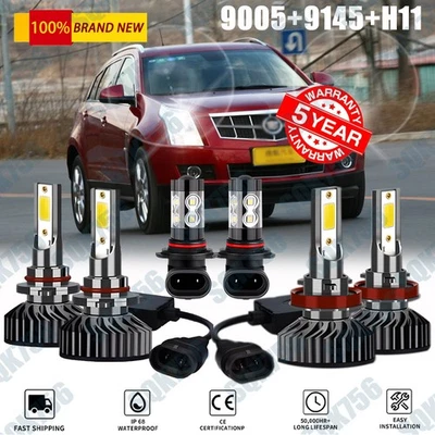 Combo faros LED de haz alto-bajo para Cadillac SRX 2010-2016 kits de bombillas antiniebla Foto 1 de 4