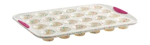 Mini bandeja para magdalenas Trudeau estructura silicona 24 cavidades, confeti/fucsia - Imagen 1 de 2