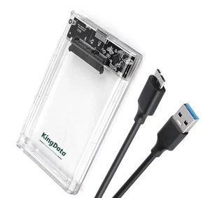 SSD HDD Hard Drive Enclosure 2.5" inch SATA III USB 3.0 Caddy Case External R... - Picture 1 of 9
