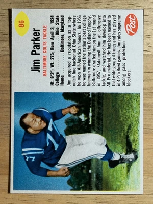 1962 Post Cereal #86 Jim Parker (NMMT) - Image 1 of 2