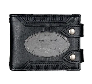 DC Comics  Batman Metal Bat Symbol Snapclose Bi-Fold Wallet NEW! - Picture 1 of 5