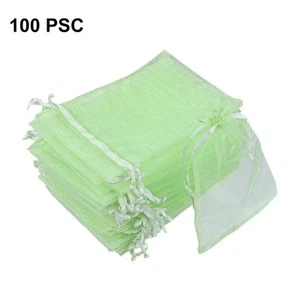 Organza Fruit Protection Bags in Green Color Size 4x6 Inch Pack of 100 - Picture 1 of 23