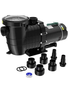 Pool Pump Above Ground/Inground, 1.5 HP 6600GPH Self priming Pumps Duel Voltage - Picture 1 of 4