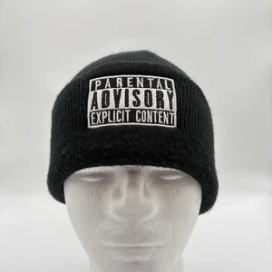 Gorro negro Parental Advisory Explicit Content talla única - Imagen 1 de 6
