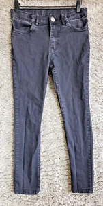 Black Denim Skinny Jeans Girl's Size 14 - Picture 1 of 7