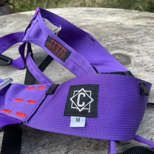 Vintage CHOUINARD CLIMBING HARNESS Purple MEDIUM Rock Mountaineering PATAGONIA - Picture 1 of 13