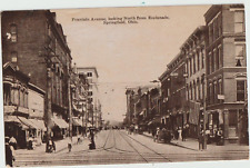 Springfield Ohio OH Fountain Avenue looking North from Esplande Postcard 1909