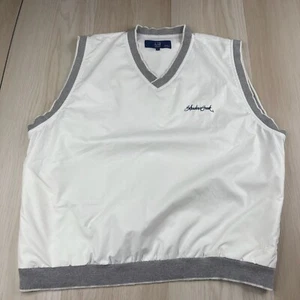 Vintage 90s Dunhill Mens White Lightweight Shadow Creek Golf Course Vest Size L - Picture 1 of 14