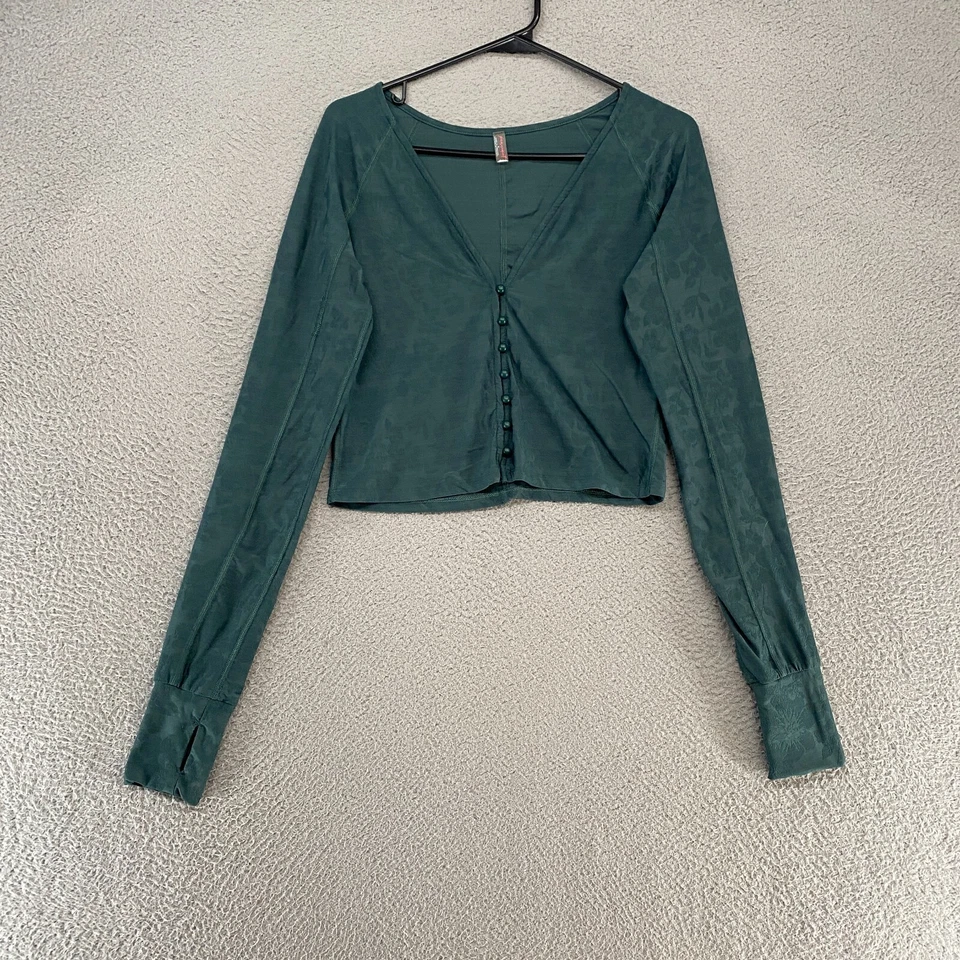 Cardigã Free People FP Movement Top Feminino Médio Floral Camada Athena Yoga Ano Novo - Imagem 1 de 4