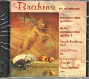 BRAHMS Trio Opus 101 #3 Pour Piano Et Cordes, Quatuor Opus 60 #3 Pour Piano CD - Picture 1 of 2