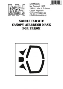 Máscaras de pintura para dosel MHMX32013 MH modelos 1:32 IAR-81C - Imagen 1 de 1
