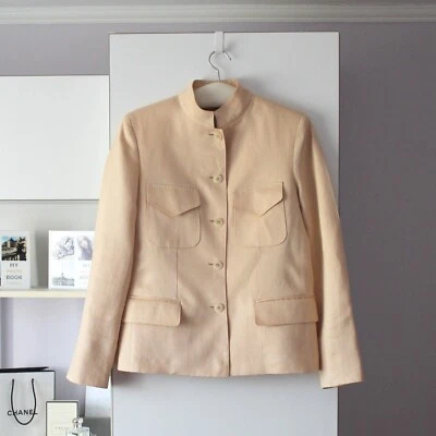 Max Mara beige 100% linen blazer - Image 1 of 4