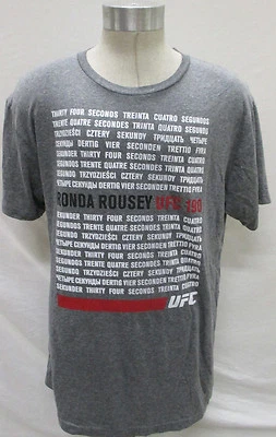 Ronda Rousey Reebok UFC Men Large 34 Seconds Shirt - Image 1 of 3