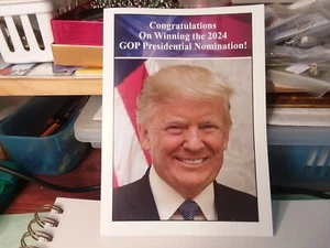 Präsidentschafts-Erinnerungsstücke - Donald Trump Glückwunsch zum Gewinn der GOP-Nominierung C - Bild 1 von 3
