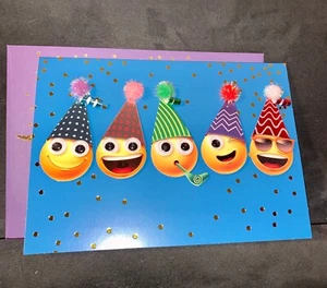 Happy Birthday Card! 3D Emoji Party! Surprises and Laughter! Burgoyne