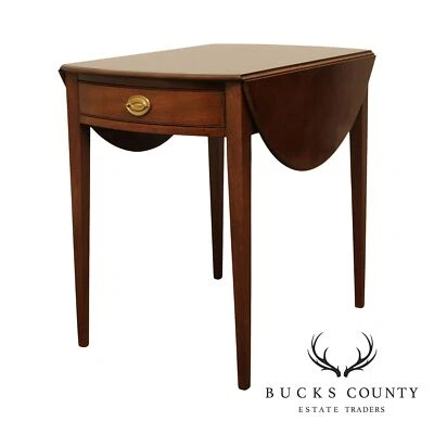 Mesa Pembroke Kittinger Williamsburg Adaptación Caoba Hepplewhite Hoja Gota Foto 1 de 4