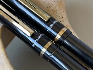 Rare Premium Black & Gold Trim Marksman Carafate Pharmaceutical Pen / Pencil Set - Picture 1 of 14