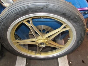 1990 suzuki gn125 front wheel rim with tire - Picture 1 of 1