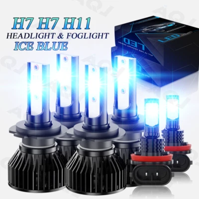 For Mercedes-Benz Sprinter 2500 3500 2011-2018 Blue LED Headlight Foglight Bulbs - Image 1 of 4