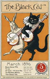 The Black Cat - March 1896 - Magazine Cover Poster - Picture 1 of 1