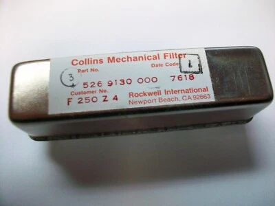 COLLINS MECHANICAL FILTER   F 250  Z 4   P/N 526 9130 000   NSN 5915-00-884-8577 - Image 1 of 4